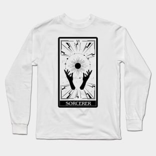 Sorcerer Tarot Card D&D Nat 20 Dungeons & Dragons T-Shirt Black Long Sleeve T-Shirt